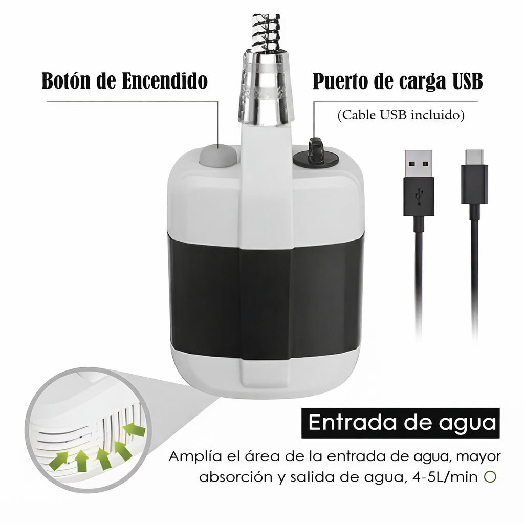 Ducha Portátil Recargable HydroGo®